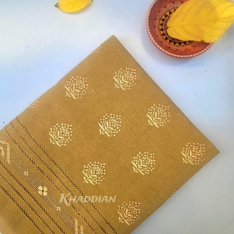 Golden Amber Taarkashi Khaddian Ensemble Limited Edition for Autumn Gatherings - Unstitched - Hand embroidered - 2 Piece