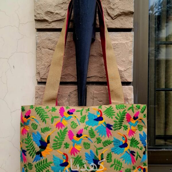 handcrafted-limited-edition-bag-fuchsia-turquoise-burnt-orange-birds-precision-embroidery-rk00010