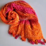 Hand Knotted-Chunri Dupatta Multicolored KD00002 Rohi Khaddian