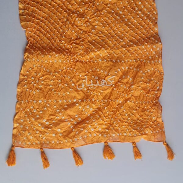 hand-knotted-chunri-stole-orange-colour-pure-lawn-grace-kd00004
