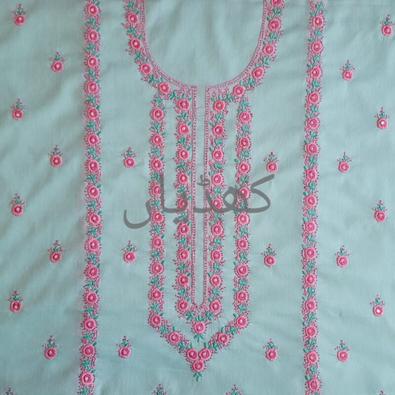 cyan-lawn-2-piece-unstitched-suit-hand-embroidered-shirt-plain-dyed-trouser