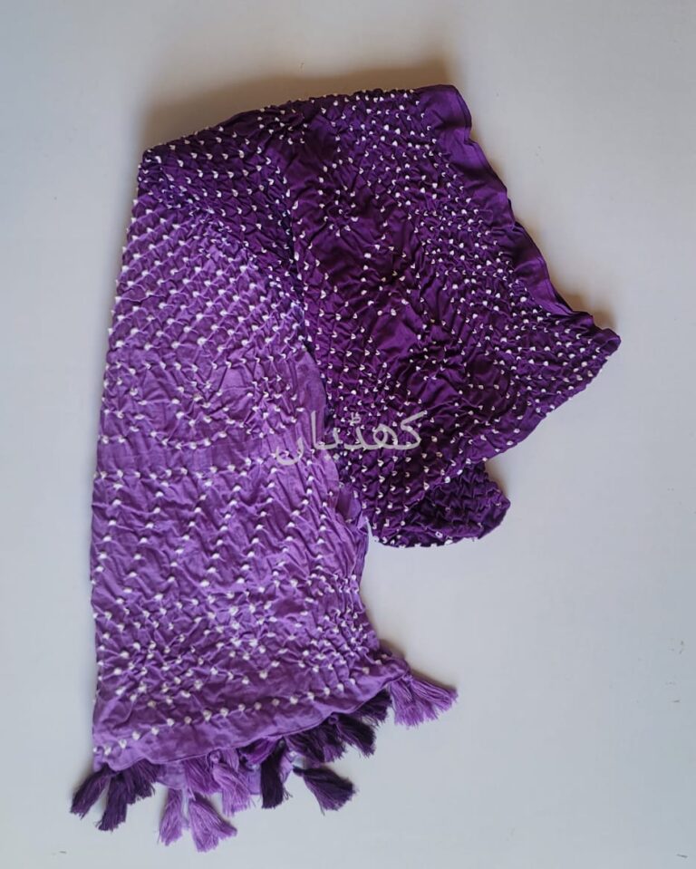 dark-light-purple-hand-knotted-chunri-dupatta-pure-lawn-Pakistan