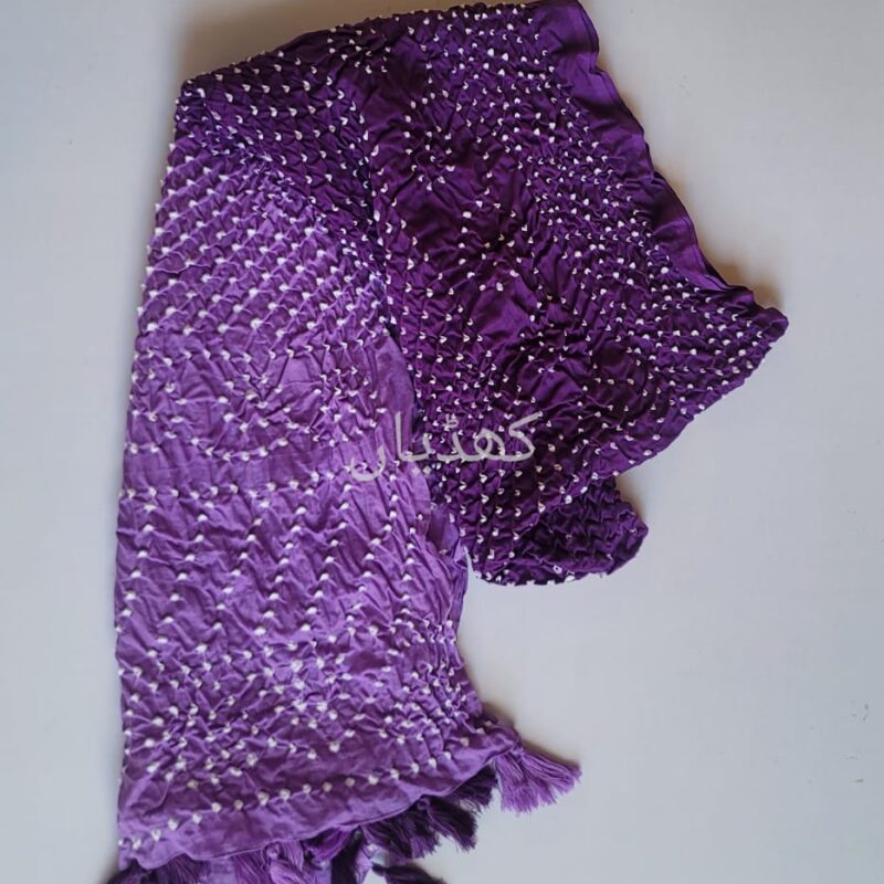 dark-light-purple-hand-knotted-chunri-dupatta-pure-lawn-Pakistan