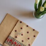 golden-beige-lawn-2-piece-unstitched-suit-hand-embroidered-black-red-motifs-khaddian-Pakistan-rk00042