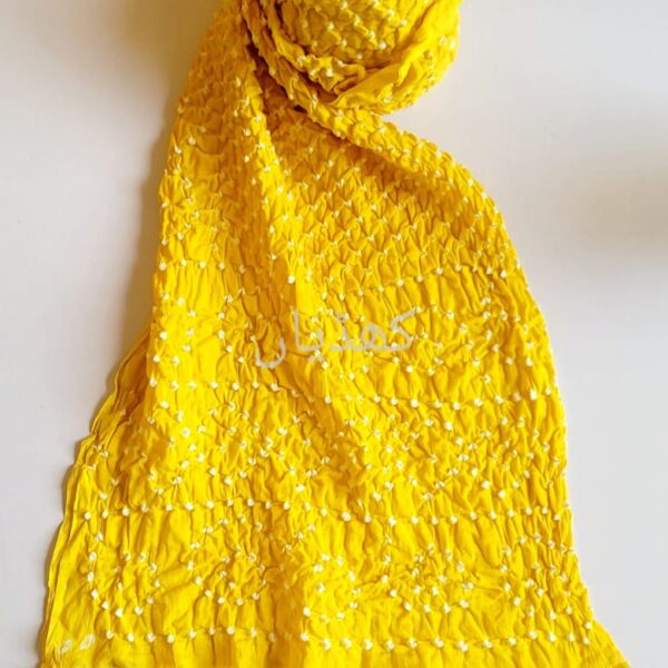 mango-color-hand-knotted-chunri-dupatta-pure-lawn-traditional-dupatta-rk00051