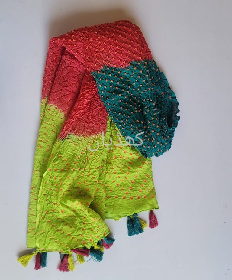 multicolored-hand-knotted-chunri-dupatta-pure-lawn-Pakistan