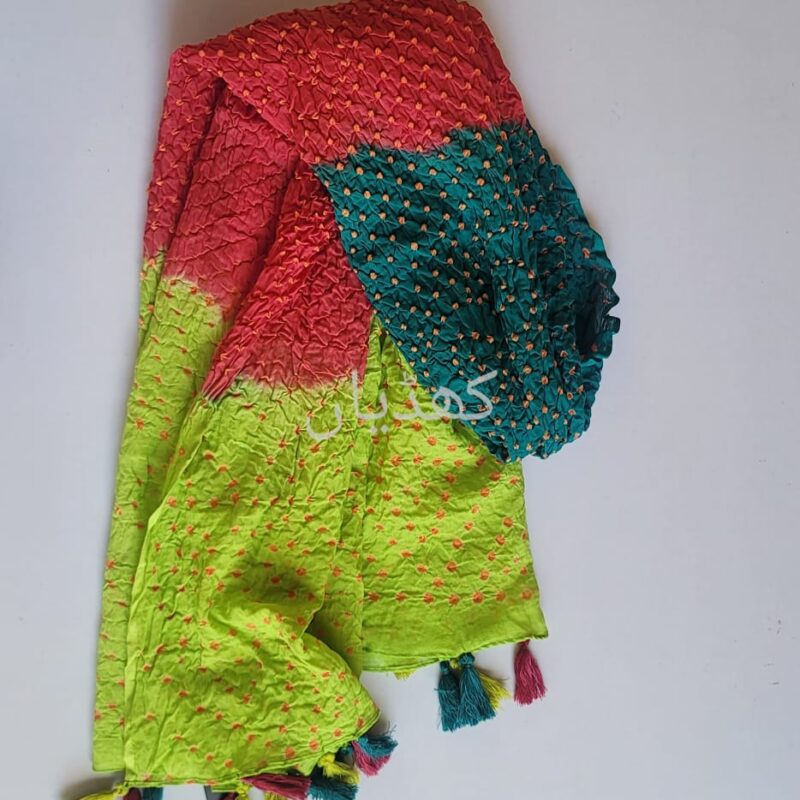 multicolored-hand-knotted-chunri-dupatta-pure-lawn-Pakistan