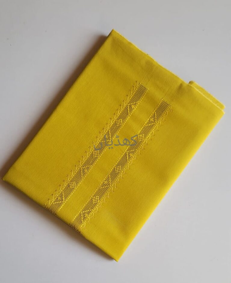yellow-kurta-pure-cotton-kurta-fabric-tarkashi-neckline