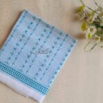 vory White Hand Embroidered Lawn Shirt – Unstitched - Deep Sea Turquoise Detailing
