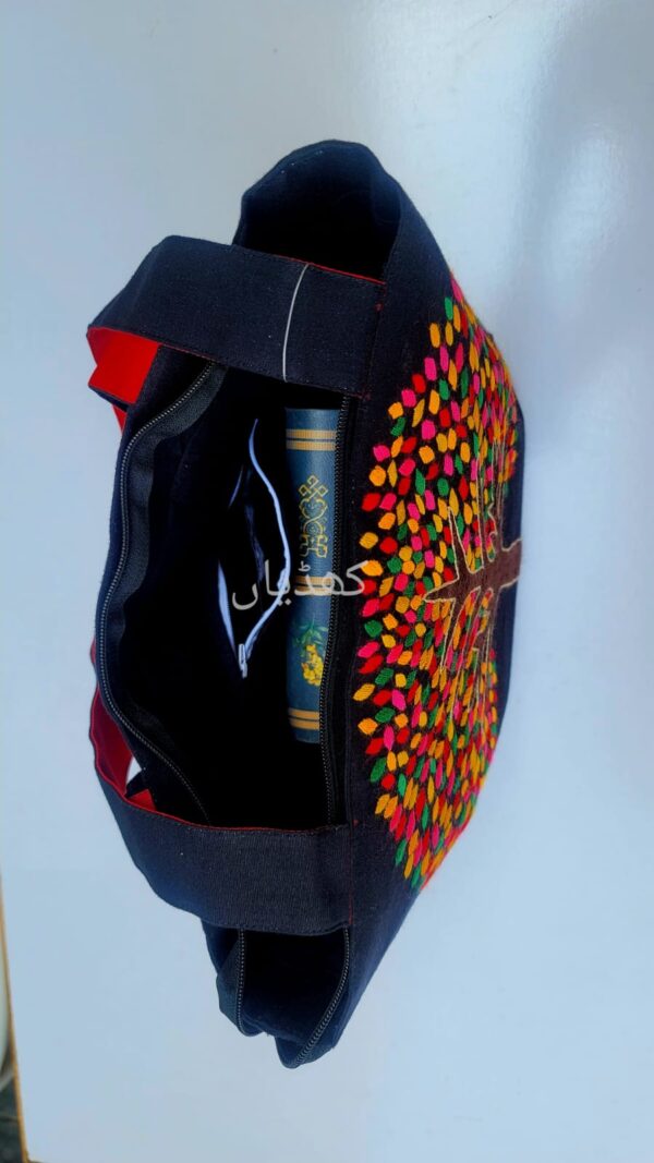 Tree of Life Tote Bag – Handcrafted Cultural Tote for Women in Pakistan - Image 3