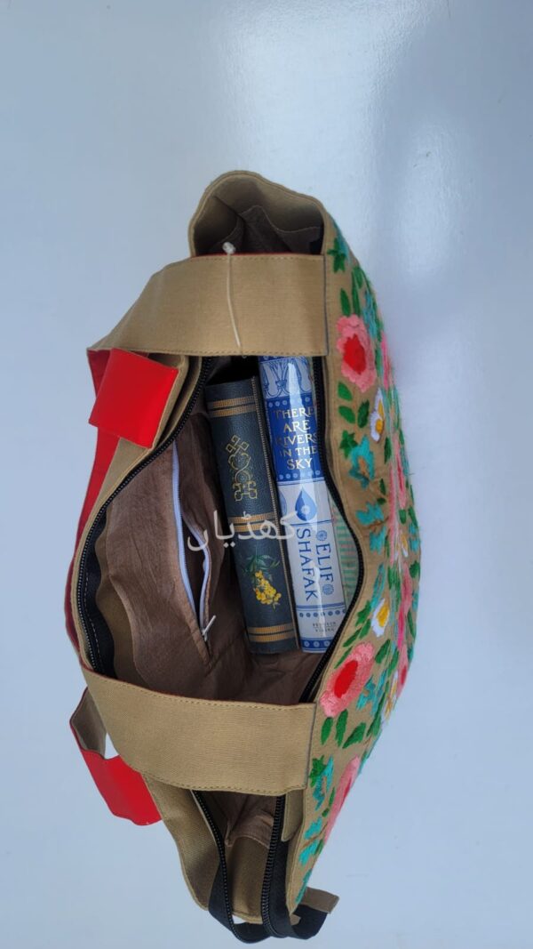 Spring Break Tote Bag Embroidered with Blooms and Butterflies - Limited Edition - Pakistan - Image 3