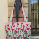 Spring Break Tote Bag – Handcrafted Floral Tote Artistic Bag from Pakistan