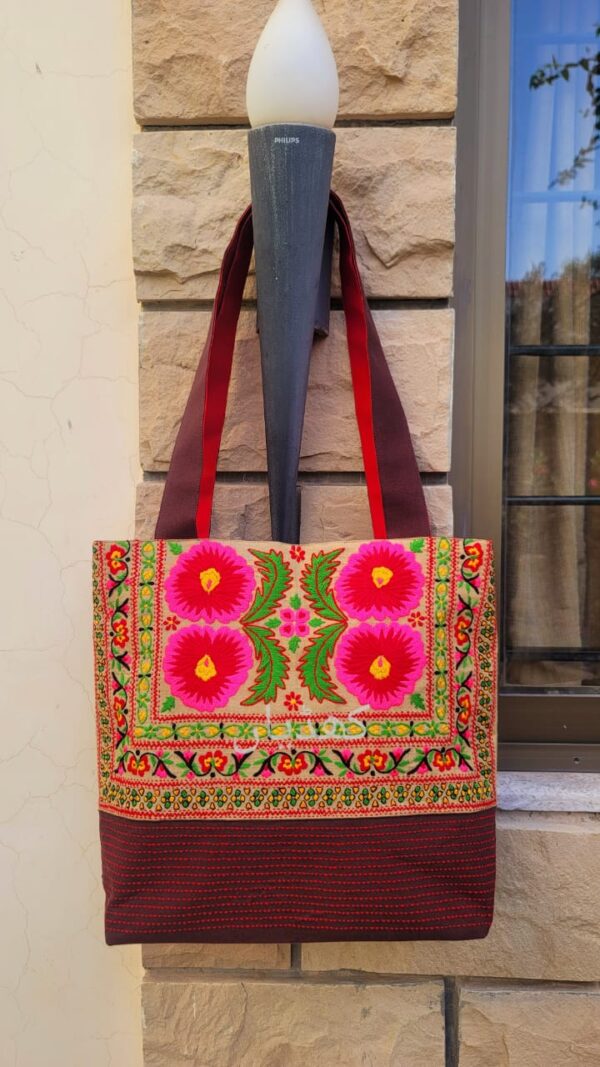 Ethnic Dream Tote Bag for Women Hand Embroidered Artisan Crafted Bag in Pakistan