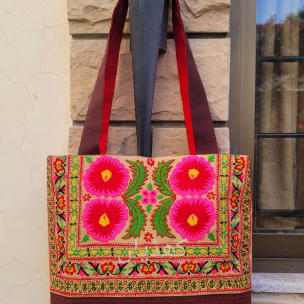 Ethnic Dream Tote Bag for Women Hand Embroidered Artisan Crafted Bag in Pakistan