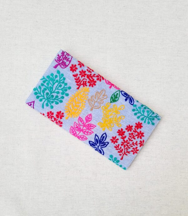 Fall Forest Hand Embroidered Wallet for Women | Handmade Artistic Wallet from Pakistan