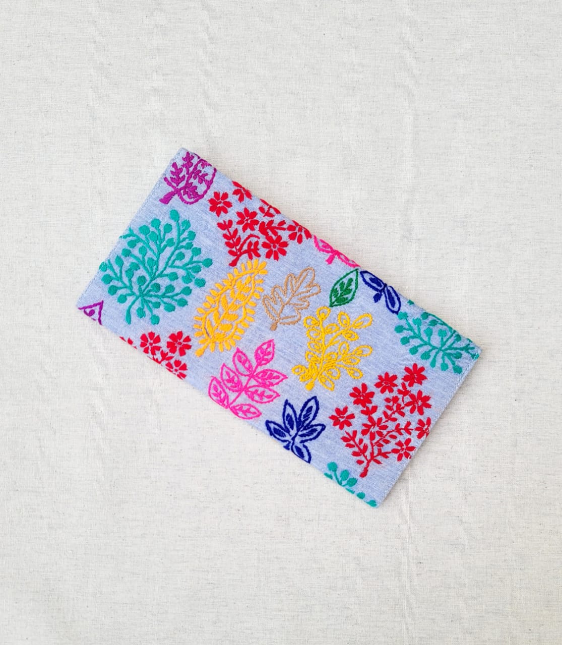 Fall Forest Hand Embroidered Wallet for Women | Handmade Artistic Wallet from Pakistan