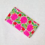 Fuchsia Garland Handcrafted Embroidered Wallet for Women | Artistic Handmade Wallet in Pakistan