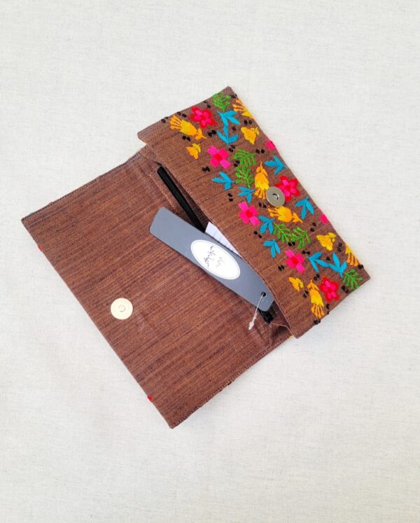 Spring Blooms Handcrafted Floral Wallet for Women | Colorful Handmade Wallet Online in Pakistan - Image 3