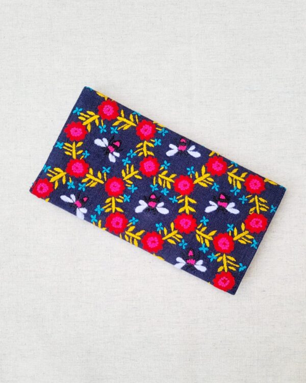 Midnight Garden Hand Embroidered Wallet for Women | Elegant Handmade Wallet from Pakistan
