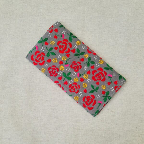 Scarlet Petals Handcrafted Embroidered Wallet for Women | Elegant Handmade Wallet in Pakistan