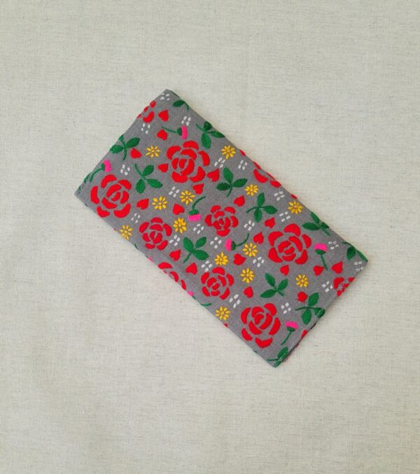 Scarlet Petals Handcrafted Embroidered Wallet for Women | Elegant Handmade Wallet in Pakistan