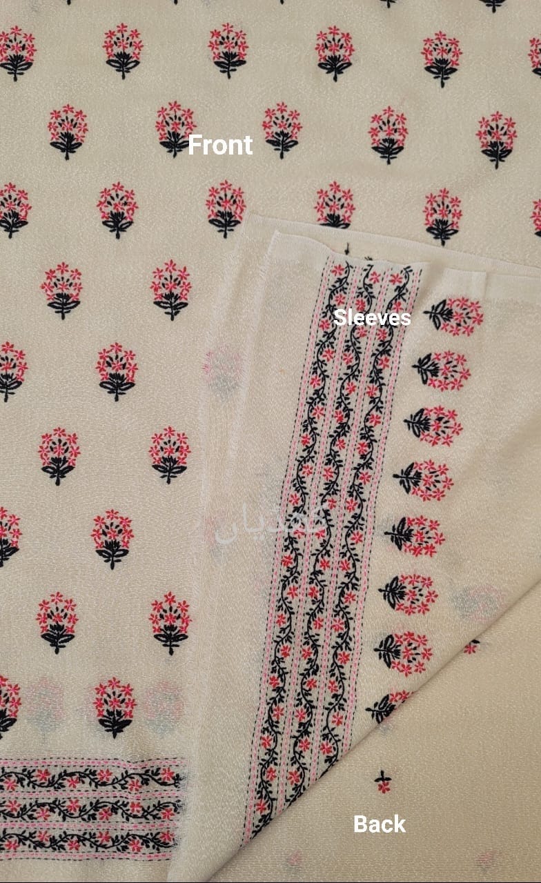 Almond Butter Berries Classic Unstitched Hand Embroidered 2-Piece Pakistan