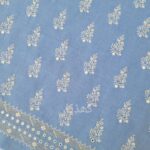 Denim Dream Tarkashi Hand Embroidered Winter Ensemble for Women 2 Piece Shirt and Trouser Cotton Outfit Pakistan