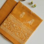 Mango Yellow Lawn Suit Hand Embroidered 2 Piece Unstitched Summer Dress for Women