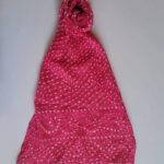 Shocking Pink Hand Knotted Chunri Dupatta in Pure Lawn 2.5 Meter Traditional Dupatta with Tassels Pakistan