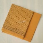 Yellow ochre Kantha Kari hand embroidered hand woven cotton 2 piece unstitched suit with embroidery on shirt front back and sleeves Rohi Khaddian
